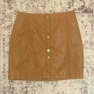 Free People leather skirt